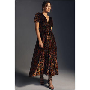 Anthropologie Burnout Velvet Dress 20W (WORN ONCE)